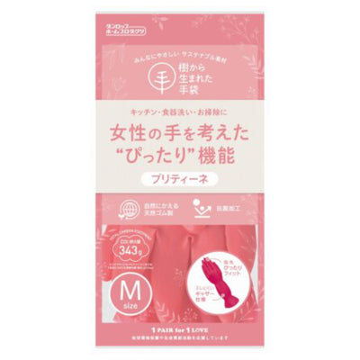 ゴム手袋 手袋 プリティーネ レッド Mサイズ 1双入り