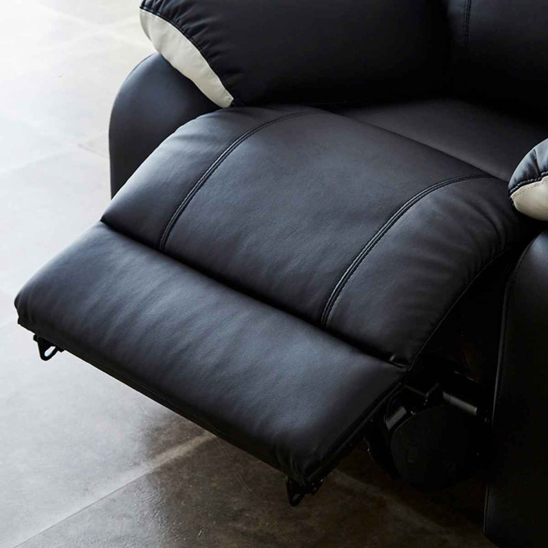リクライニングチェア リクライニングソファ 1人掛け 電動 ブラック 黒
