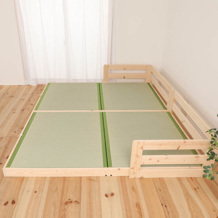 川の字ベッドスーパーキングい草床板国産ひのき日本製天然木