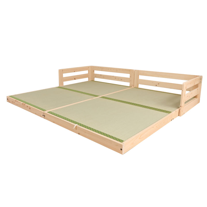 川の字ベッドスーパーキングい草床板国産ひのき日本製天然木