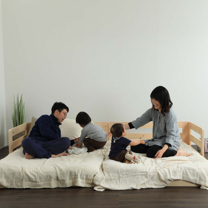 川の字ベッドセミダブル繊細すのこ国産ひのき日本製天然木