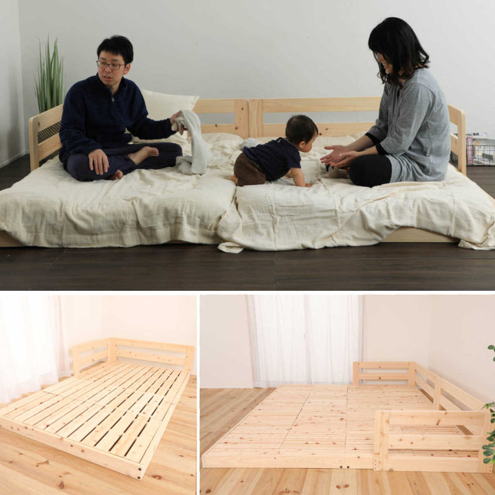 川の字ベッドスーパーキング繊細すのこ国産ひのき日本製天然木