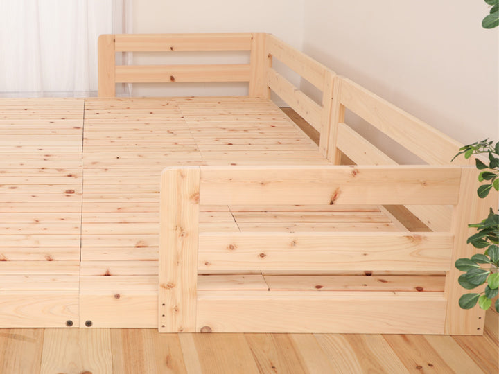 川の字ベッドクイーンすのこ国産ひのき日本製天然木