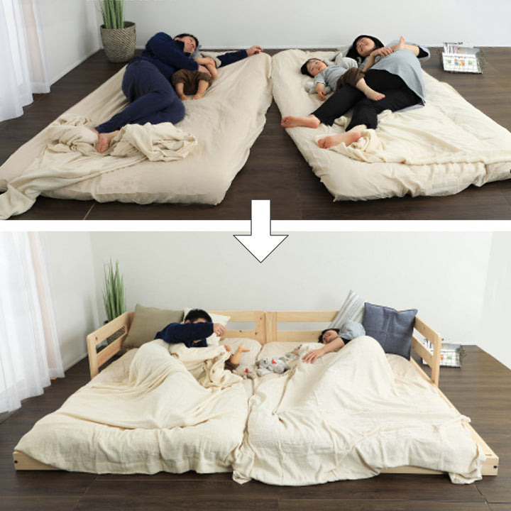 川の字ベッドクイーンすのこ国産ひのき日本製天然木