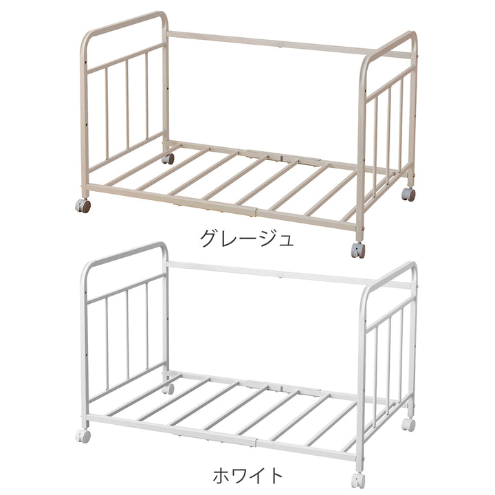 布団収納ラック1段幅103.5×奥行65.5×高さ63cmキャスター付き