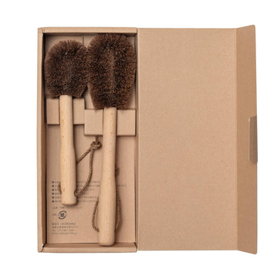 高田耕造商店 たわし しゅろのやさしいたわし ズック用 ブナ柄 親子セット