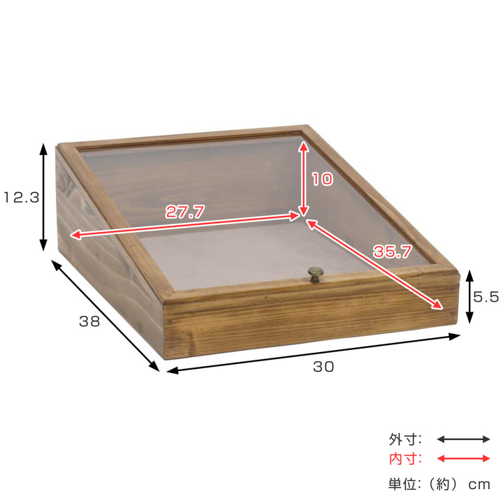 アクセサリーケースナインマーケパインディスプレイケース天然木ガラス