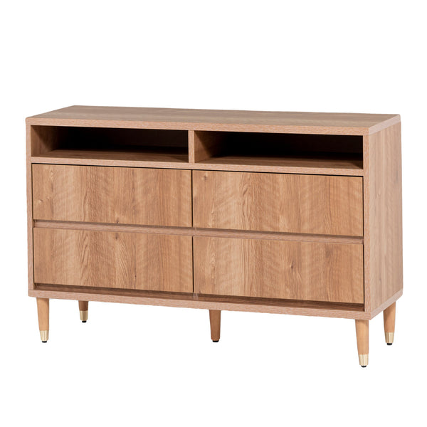 ワイドチェスト幅120cm2段4杯ナチュラルモダン日本製