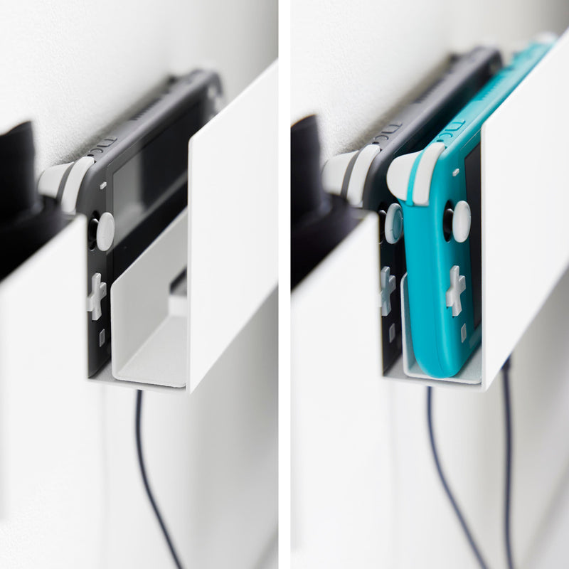 山崎実業smart石こうボード壁対応充電しながら収納できるゲーム機収納スマート