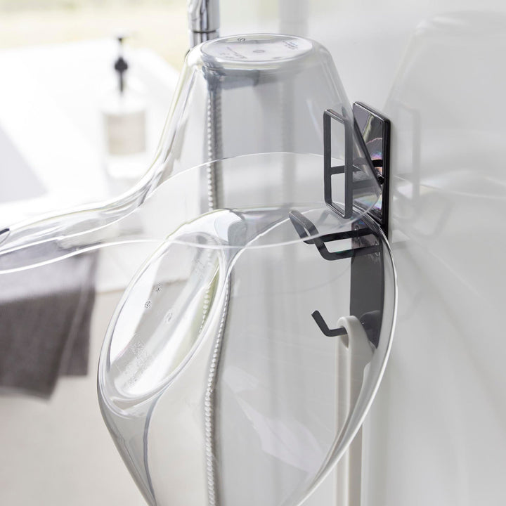 山崎実業towerマグネットバスルーム手おけ＆湯おけホルダータワー