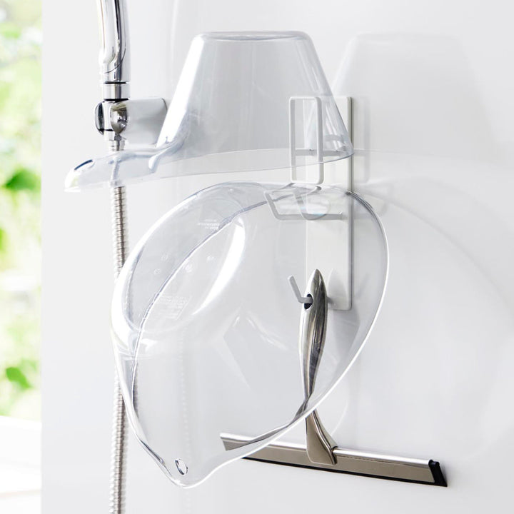 山崎実業towerマグネットバスルーム手おけ＆湯おけホルダータワー