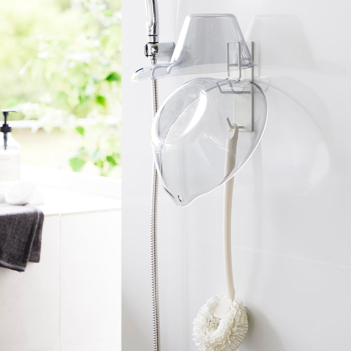 山崎実業towerマグネットバスルーム手おけ＆湯おけホルダータワー