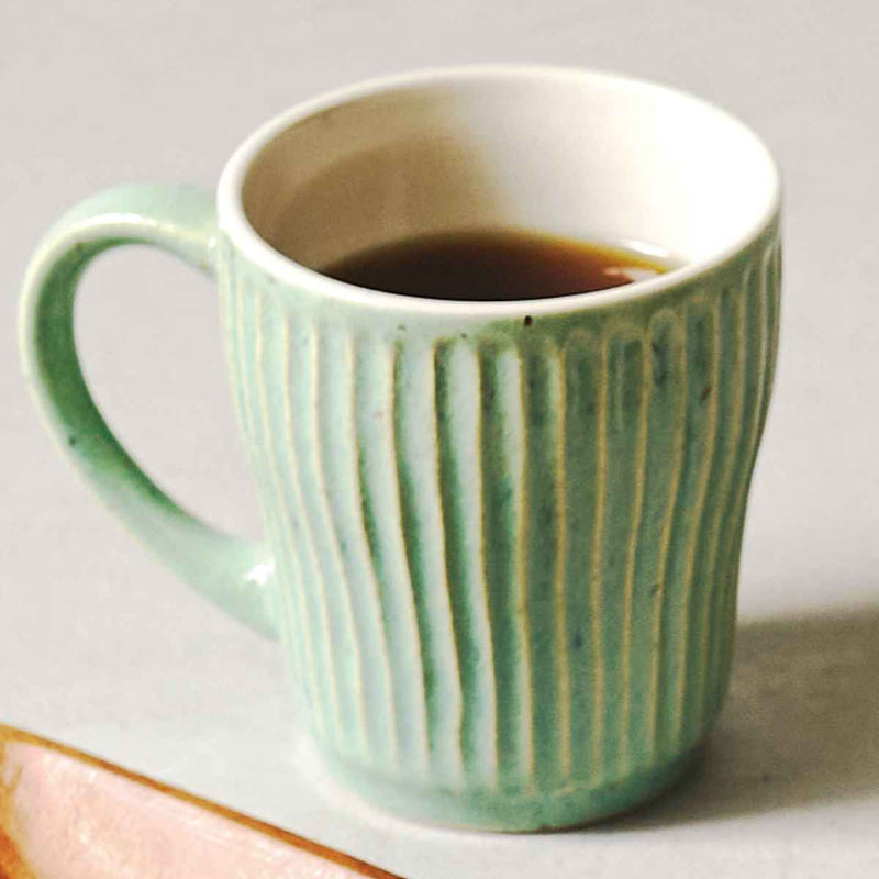 マグカップ&トレーペア330mlRippleリップル陶器美濃焼木製