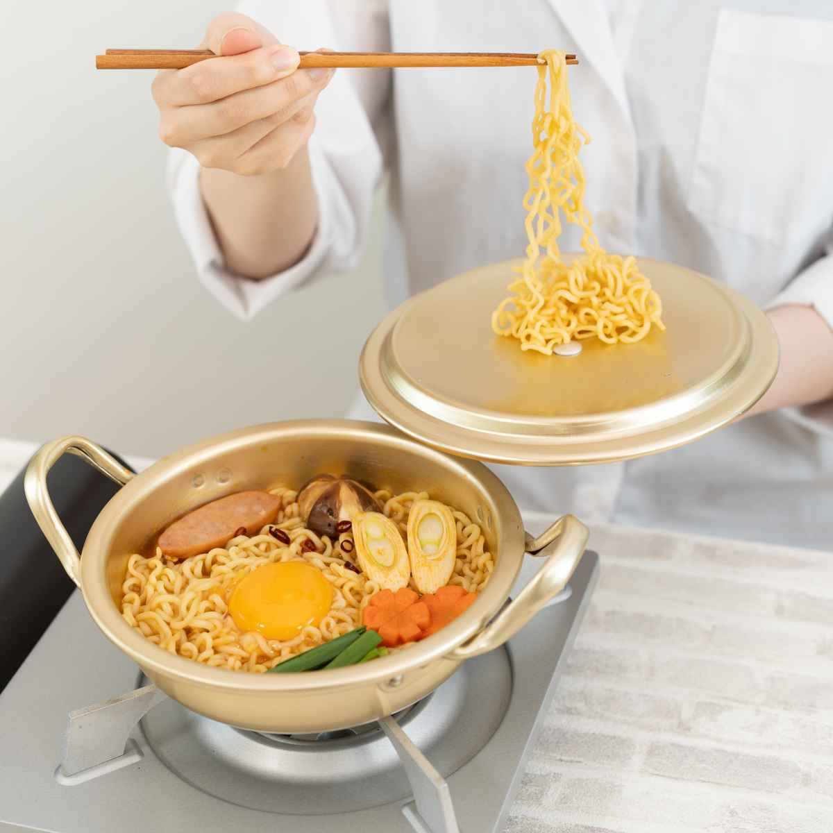 ラーメン鍋 18cm 浅型 アルミ製 味覚探訪 韓国編 両手鍋 – ハウジー