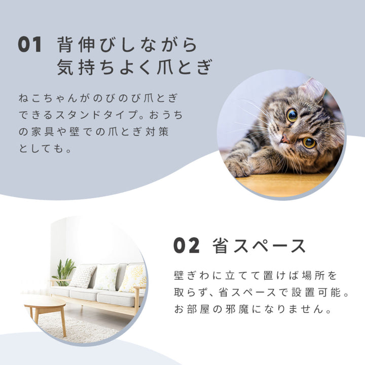 背中のびのび縦型爪とぎ猫ハイタイプ