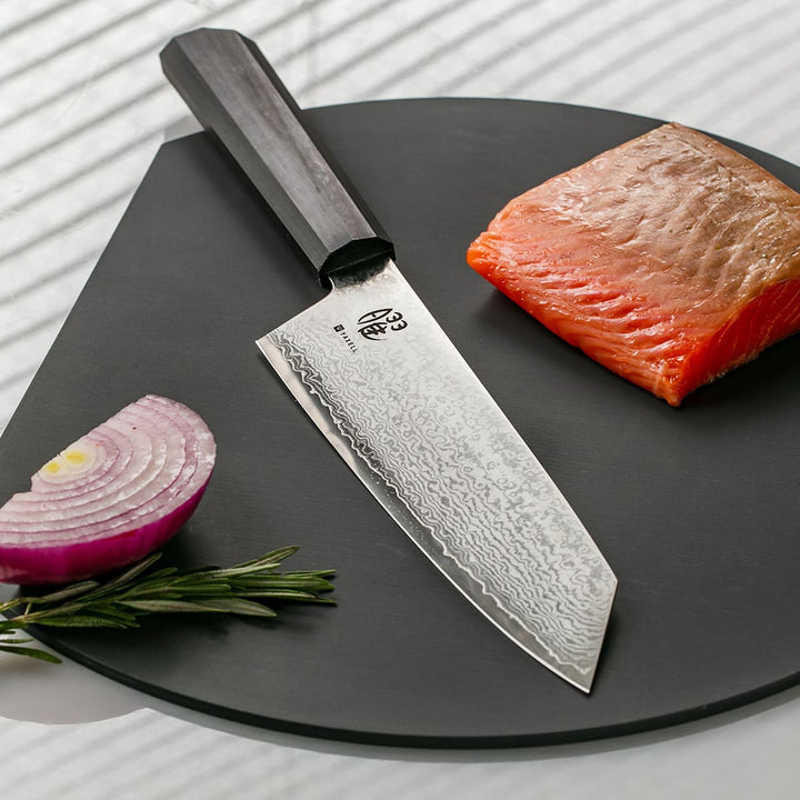 三徳包丁17cm曜たくみダマスカス日本製