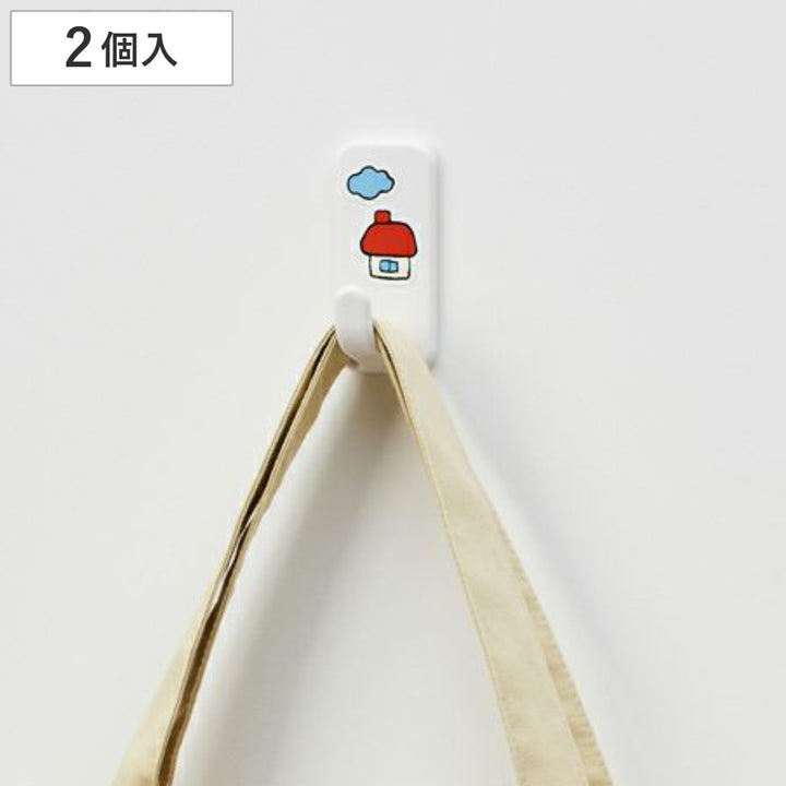 フック粘着手提げフックシール付き2個入り耐荷重2kg
