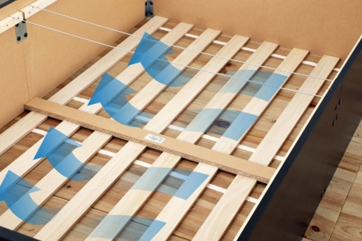 畳ベッドシングル宮棚2口コンセント付床下収納簡単組立日本製