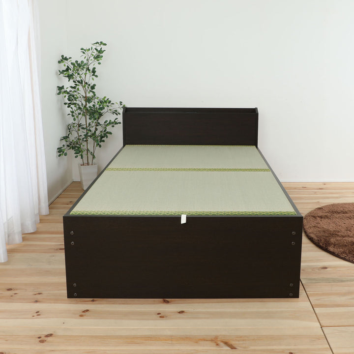 畳ベッドシングル宮棚2口コンセント付床下収納簡単組立日本製