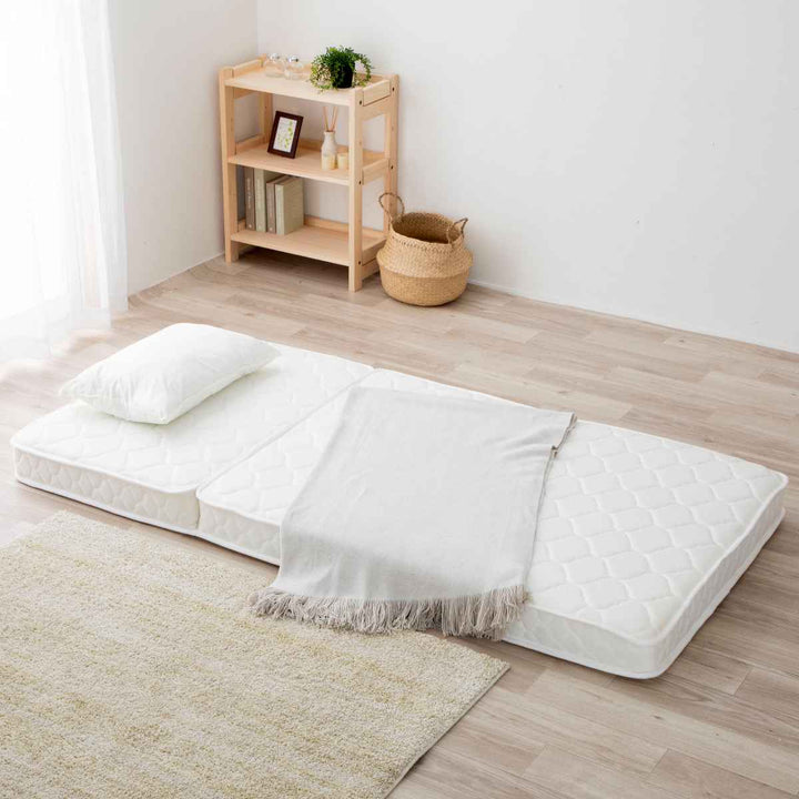 三つ折りマットレスシングルポケットコイル両面仕様