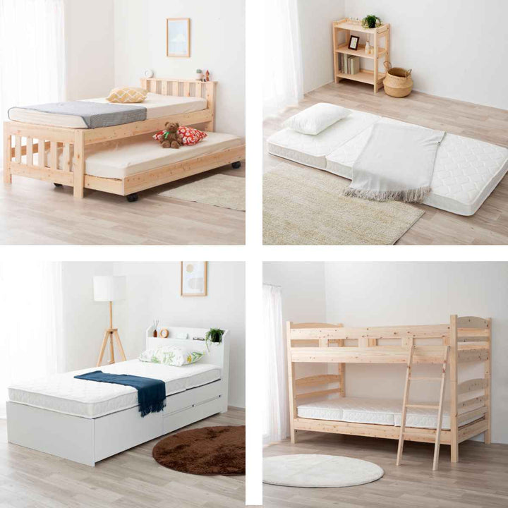 三つ折りマットレスセミダブルポケットコイル両面仕様