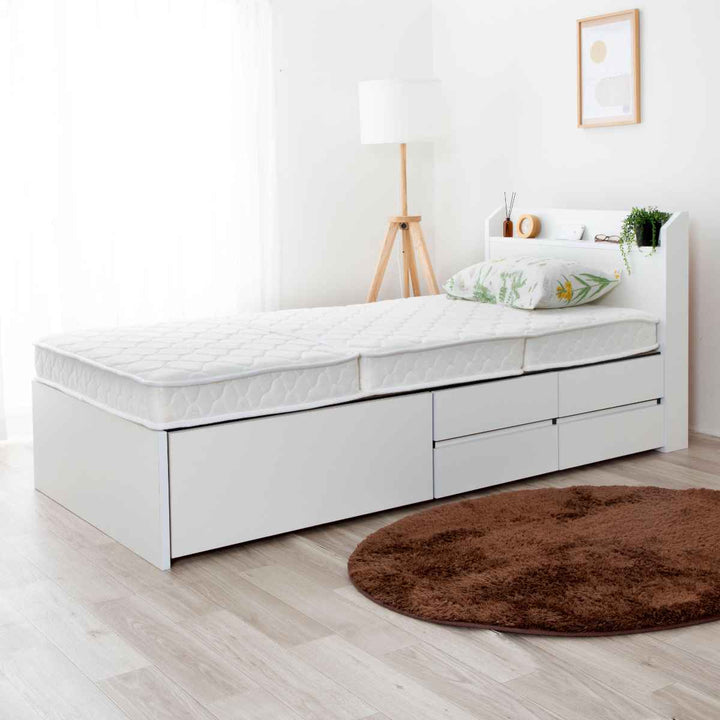 三つ折りマットレスダブルポケットコイル両面仕様