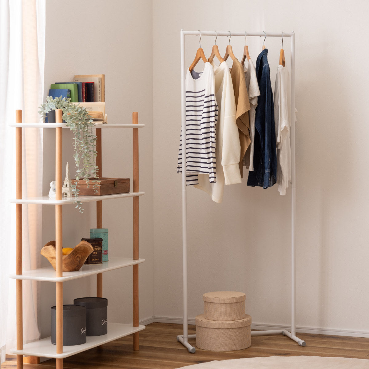 ハンガーラック スリム 頑丈 幅60cm 収納 幅61×奥行36×高さ162cm