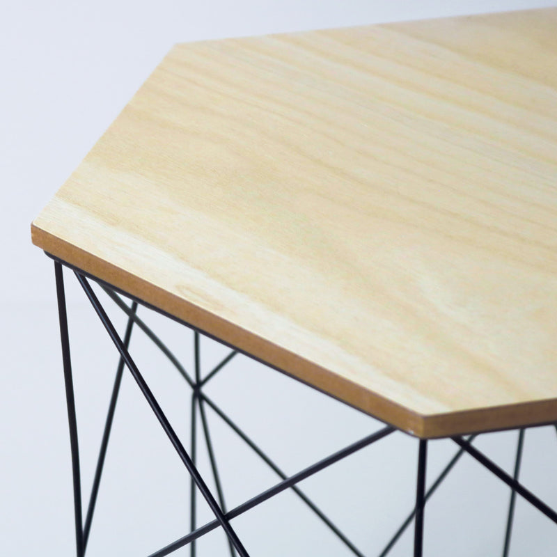 バスケット六角テーブルバスケットふた付きテーブル