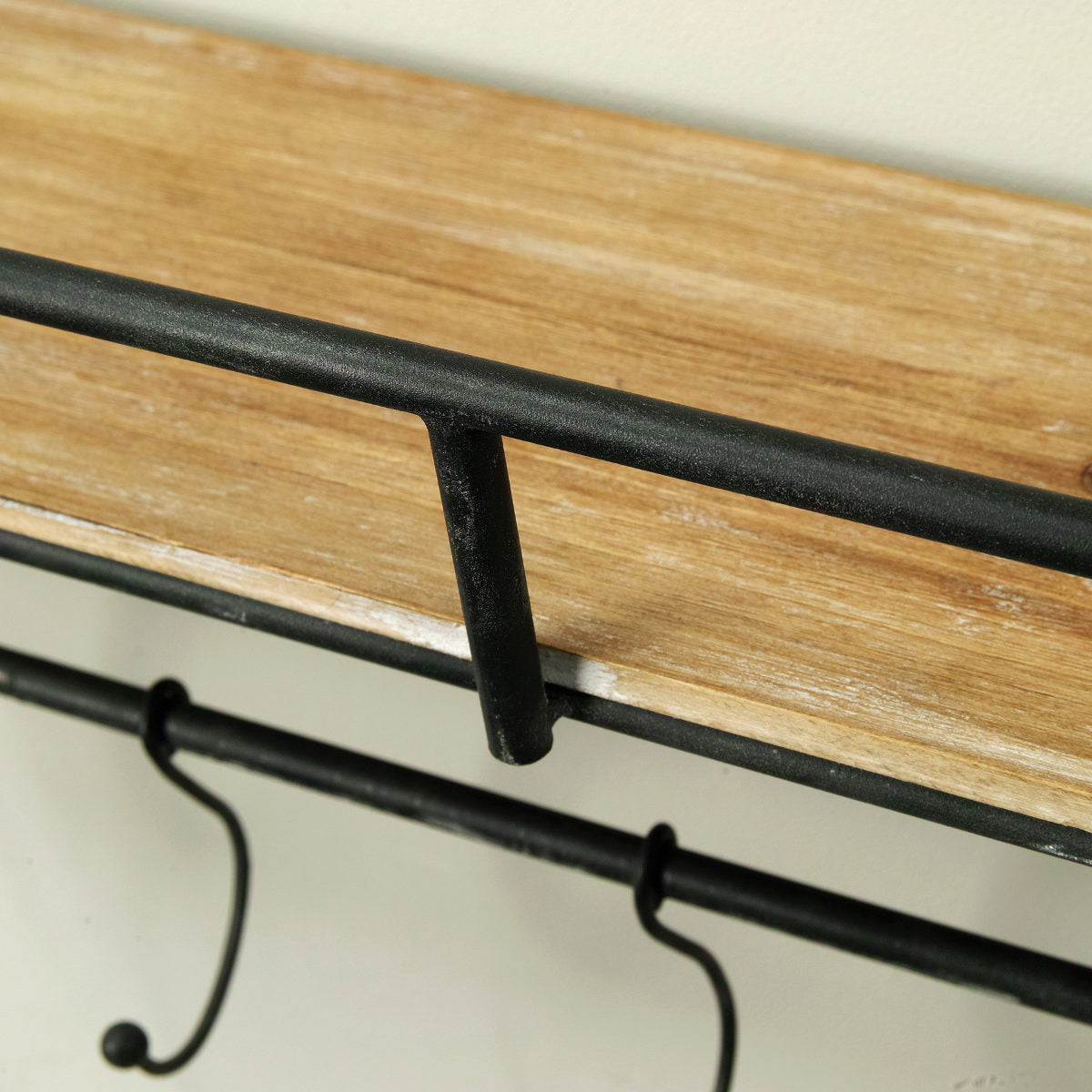 シェルフ カントリー 壁掛け棚 フック付き 幅61cm – ハウジー