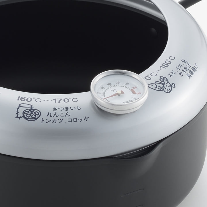 天ぷら鍋20cmIH対応温度計付き鉄製郷技日本製