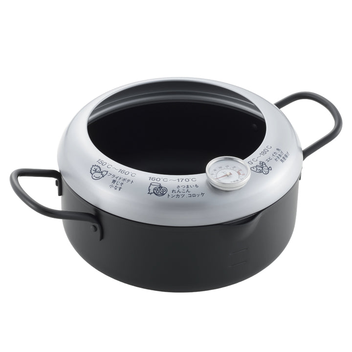 天ぷら鍋20cmIH対応温度計付き鉄製郷技日本製