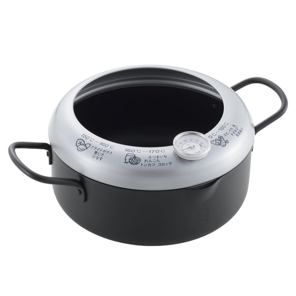 天ぷら鍋20cmIH対応温度計付き鉄製郷技日本製