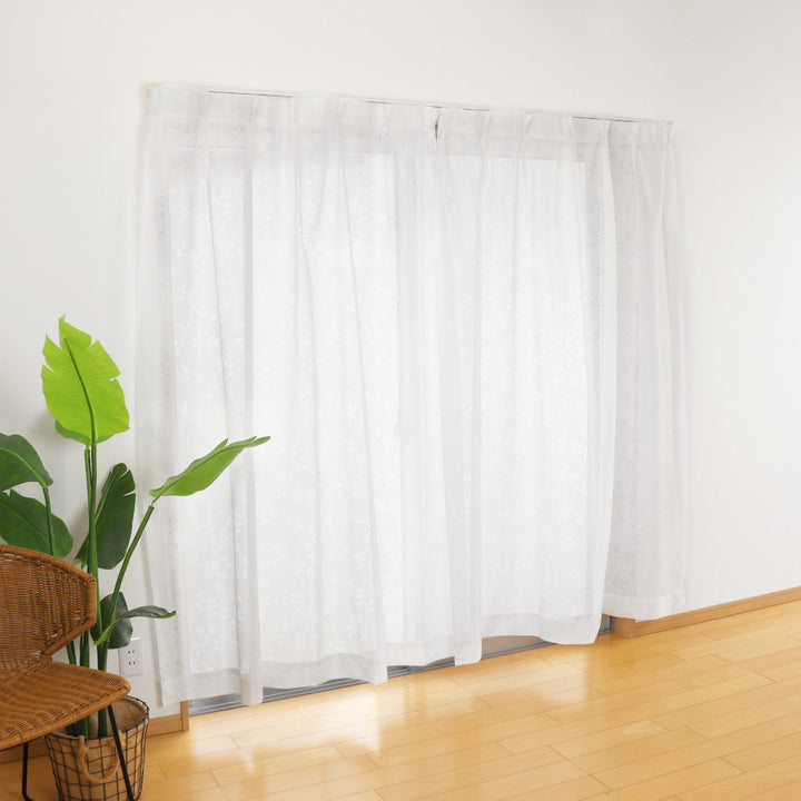 レースカーテン防炎加工100×103～228cm2枚、150×176cm、200×176・228cm1枚ミラー効果