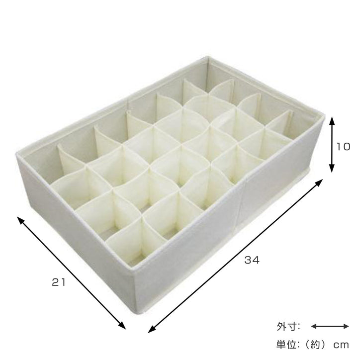 収納ボックスチェスト仕切りボックス24マス幅34×奥行21×高さ10cm