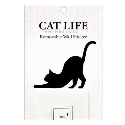 ウォールステッカー 壁紙シール 猫 伸び CAT LIFE