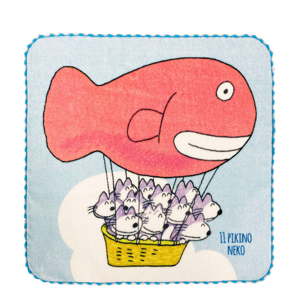 ミニタオル25×25cm11ぴきのねこ11ぴきのねことあほうどり