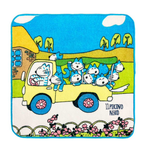 ミニタオル25×25cm11ぴきのねこ11ぴきのねことブタ