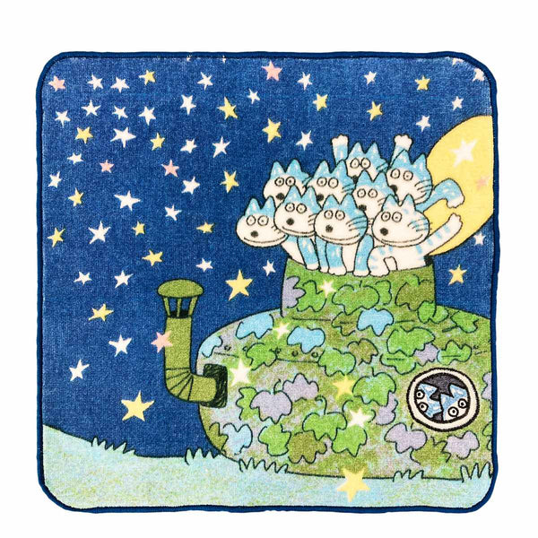 ミニタオル25×25cm11ぴきのねこ11ぴきのねことへんなねこ