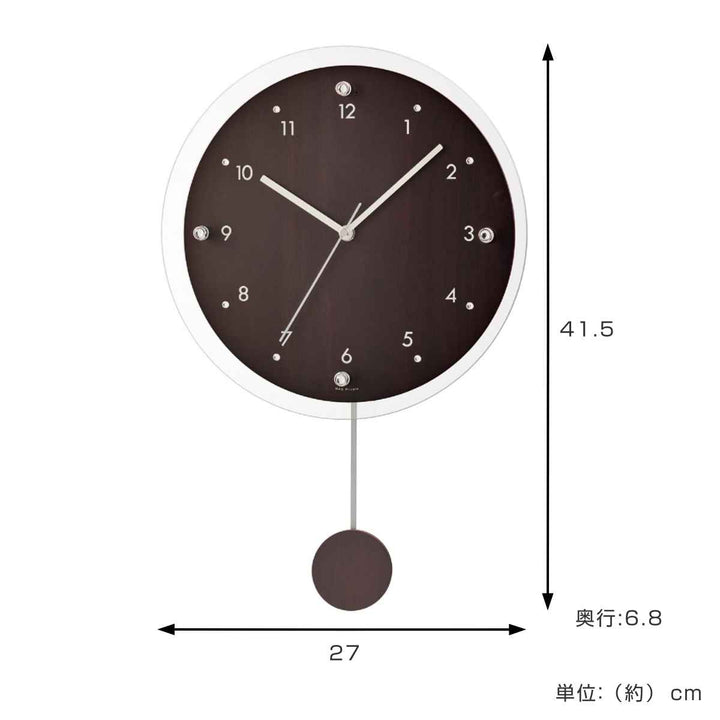 掛け時計電波振子掛時計アンティールII夜間秒針停止