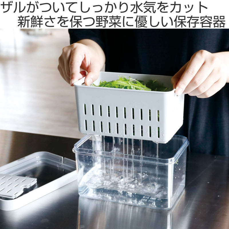 保存容器2L野菜にやさしいザル付き保存容器