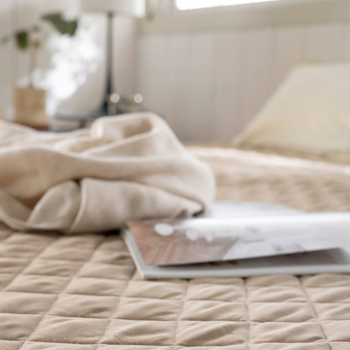 敷きパッドシングルFabtheHomeダブルガーゼ綿100％