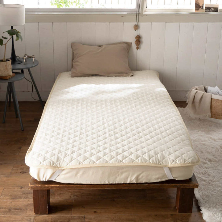 敷きパッドシングルFabtheHomeダブルガーゼ綿100％