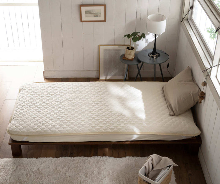 敷きパッドシングルFabtheHomeダブルガーゼ綿100％