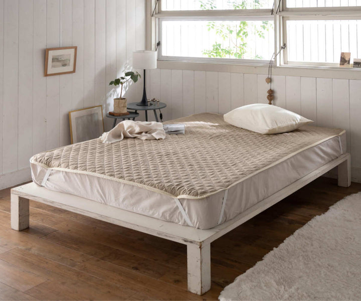 敷きパッドセミダブルFabtheHomeダブルガーゼ綿100％