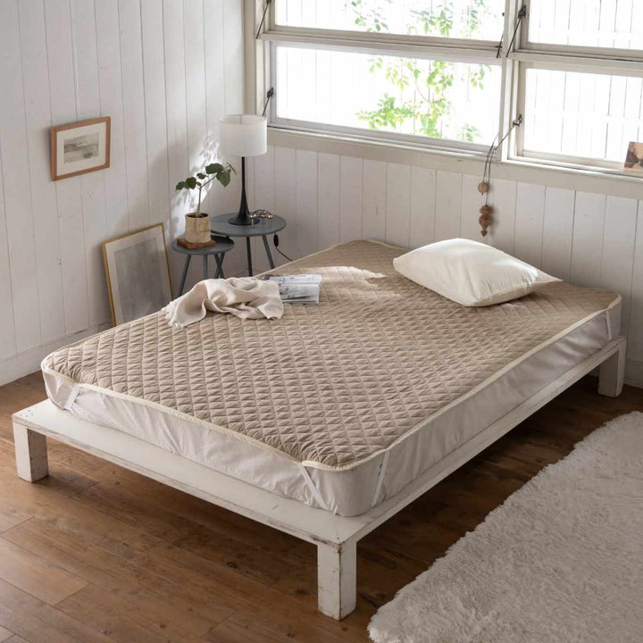 敷きパッドセミダブルFabtheHomeダブルガーゼ綿100％