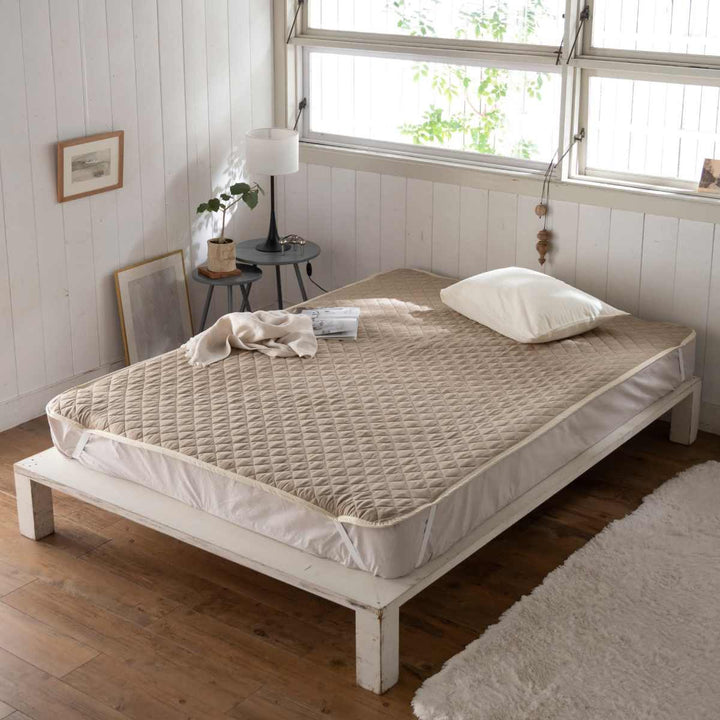 敷きパッドダブルFabtheHomeダブルガーゼ綿100％