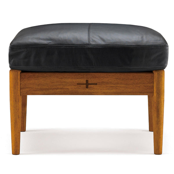 オットマン座面高44cm本牛革ブラックEDDA