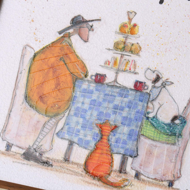 アートパネルサムトフト『みんなでお茶』23.5×23.5cm