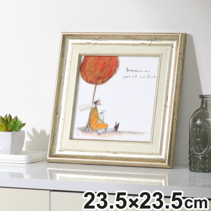 アートパネルサムトフト『時にはゆっくり考えよう』23.5×23.5cm