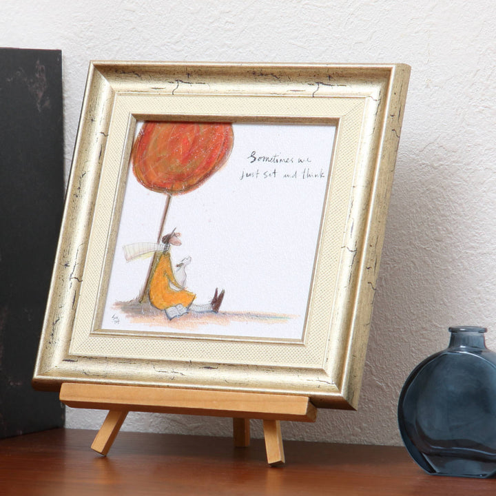 アートパネルサムトフト『時にはゆっくり考えよう』23.5×23.5cm